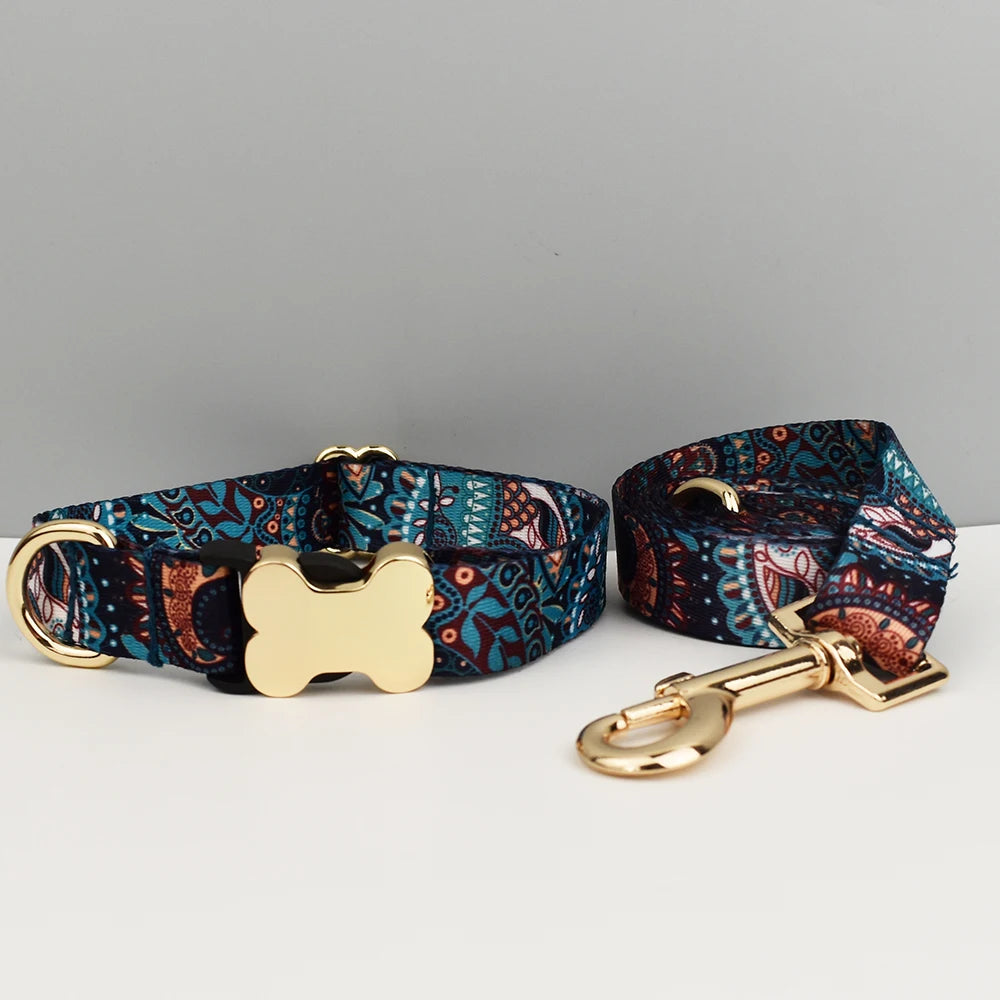 Custom Engraved Ethnic Style Dog Collar
