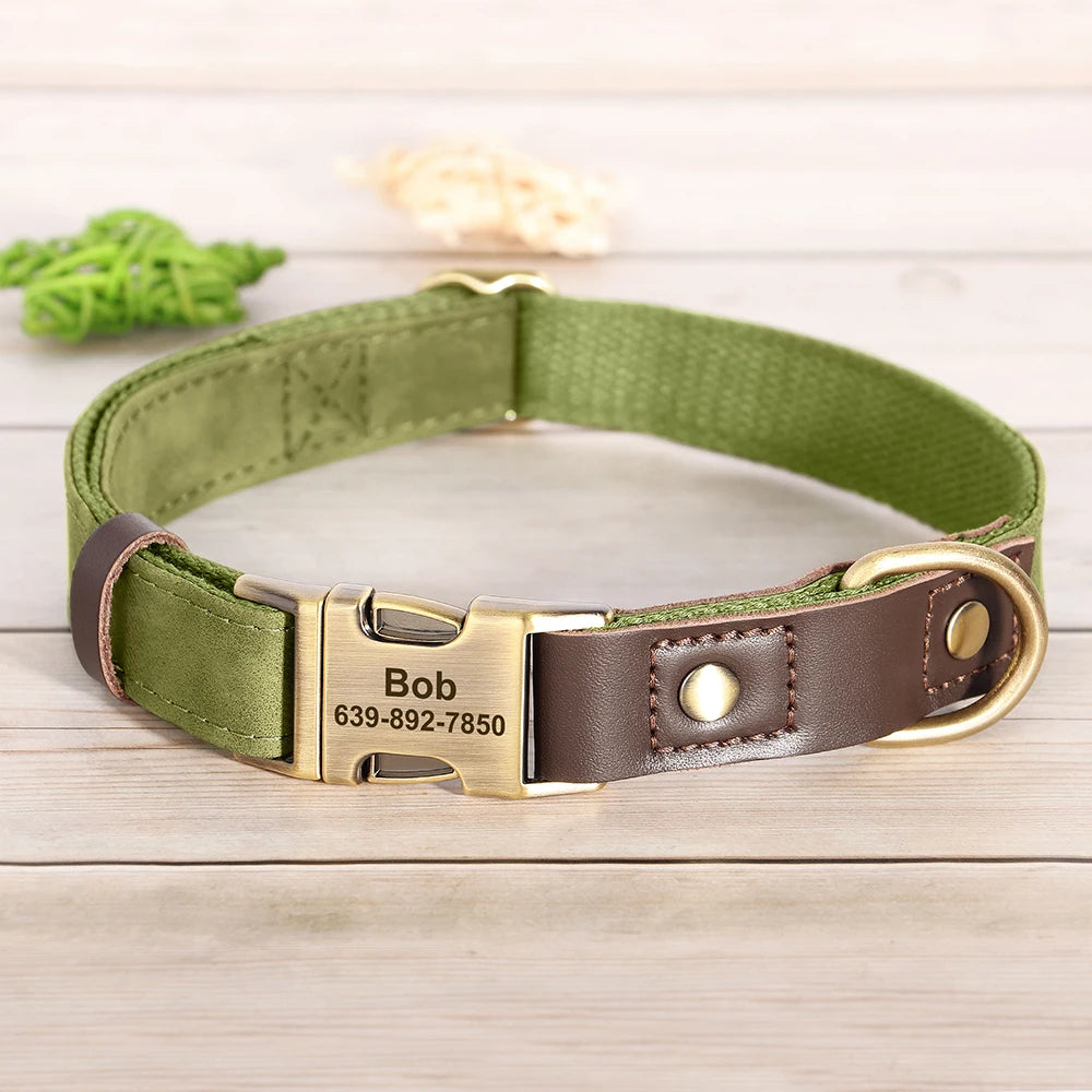 Free Custom PU Leather Dog Collar