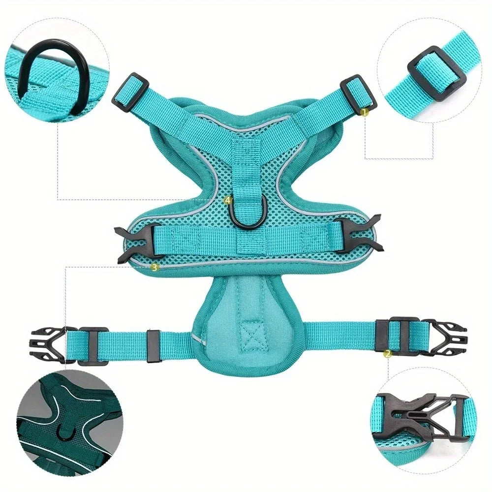 No Pull Dog Harness and Leash Set Adjustable