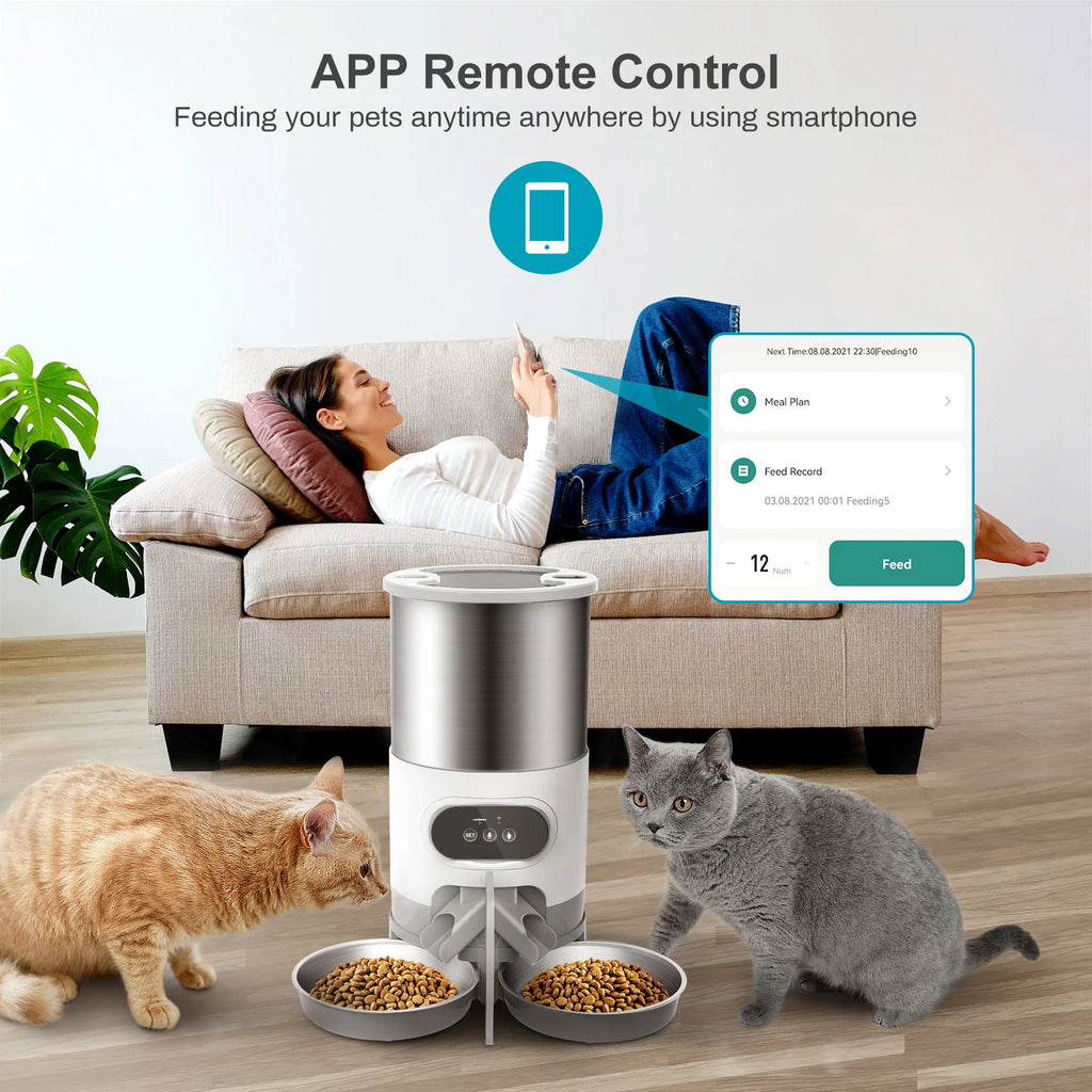 Smart APP Pet Feeder Cat Dog Food Dispenser