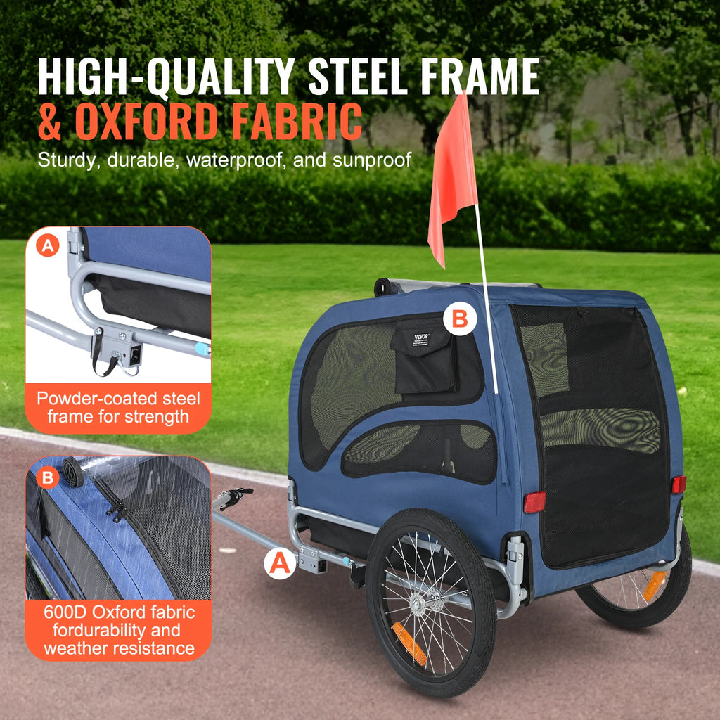 Dog Bike Trailer with Coupler