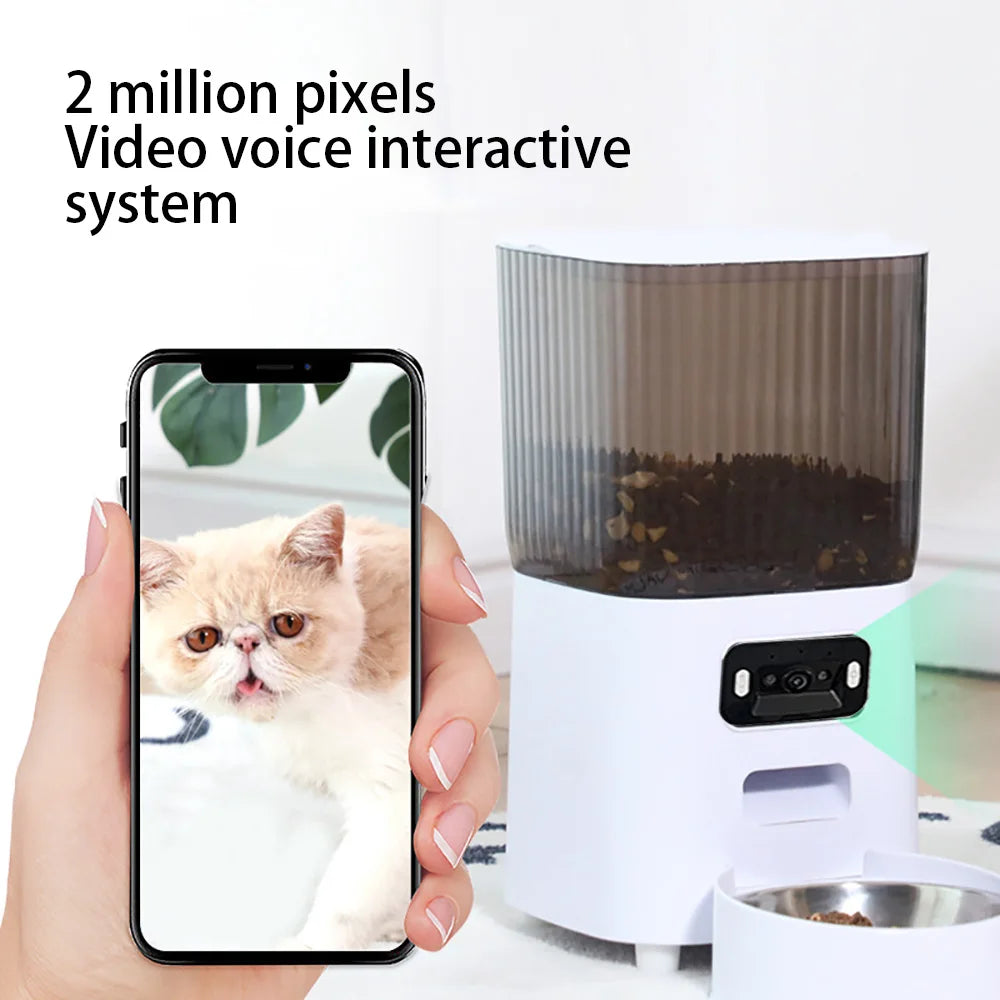 5L Double Bowls Smart Automatic Feeder With Camera