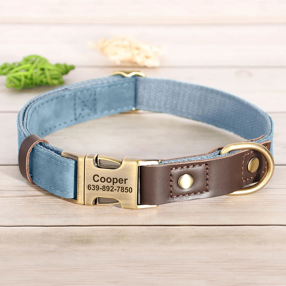 Free Custom PU Leather Dog Collar