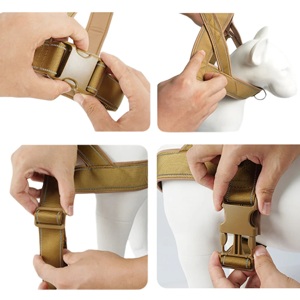 Tactical Anti-Pull Dog Harness  Adjustable, Outdoor Training