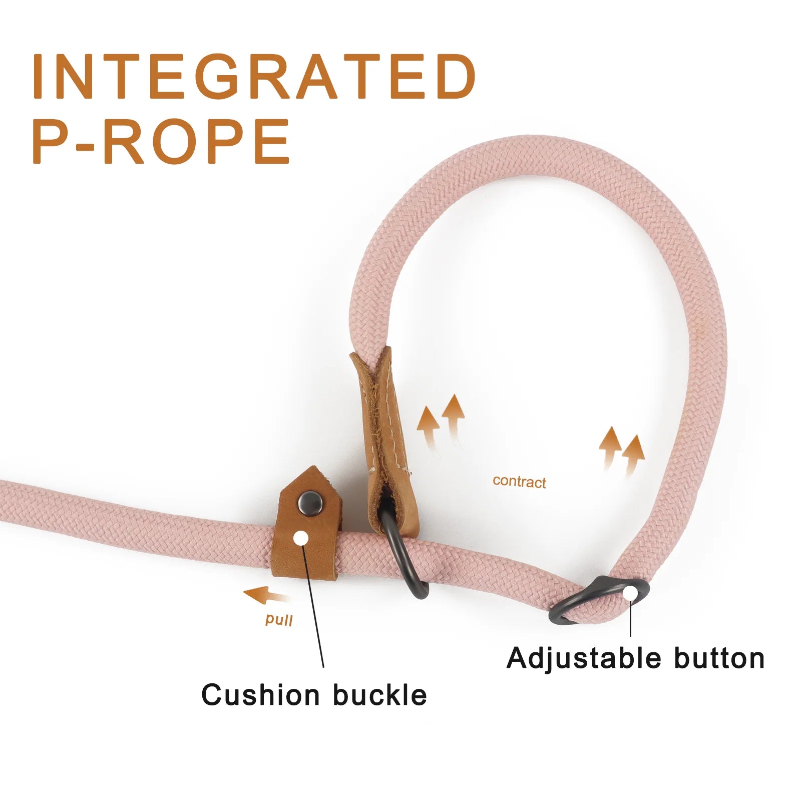 Multi-functional adjustable P-shape dog leash