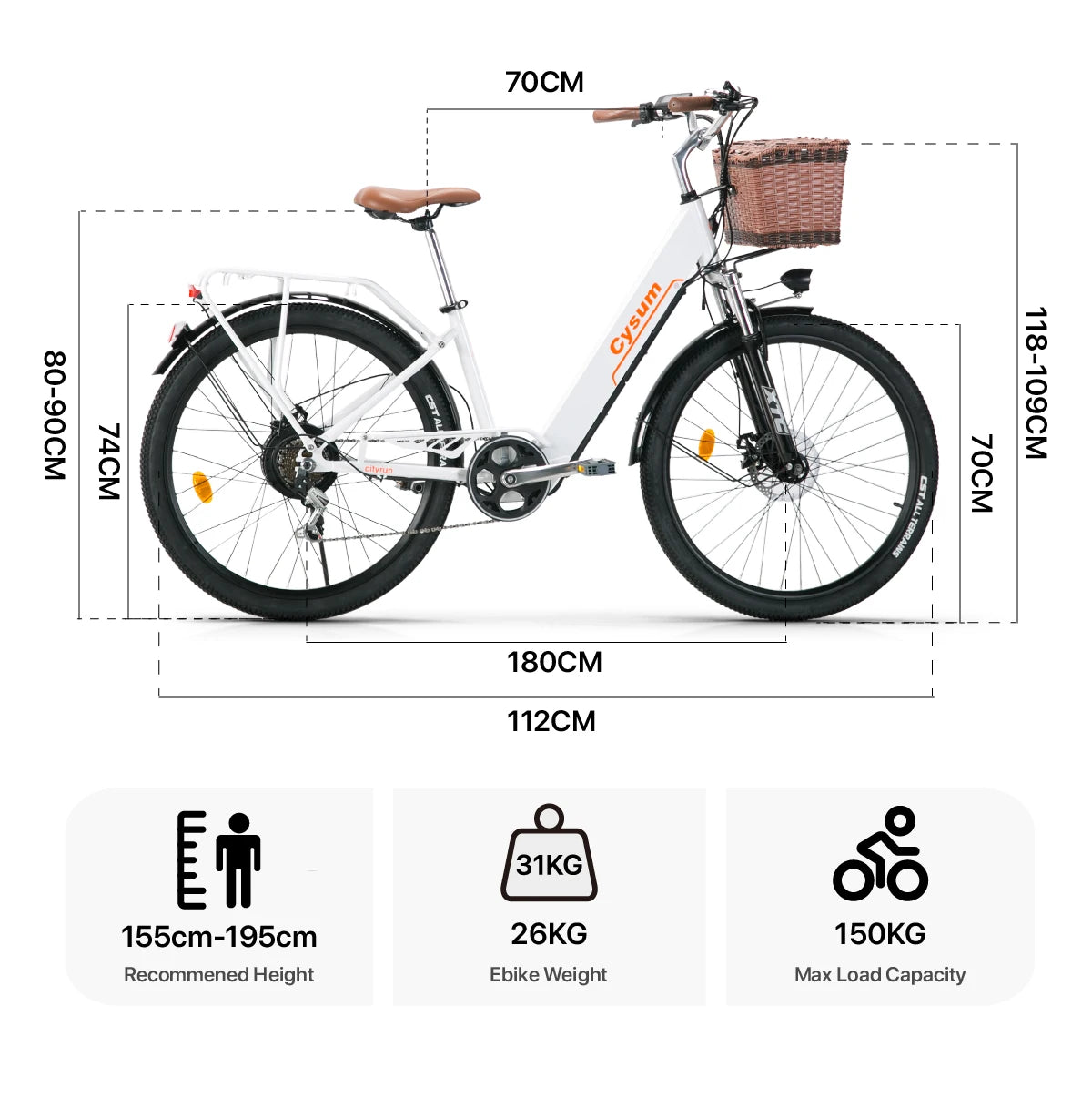 Cysum Cityrun 26 electric bicycle