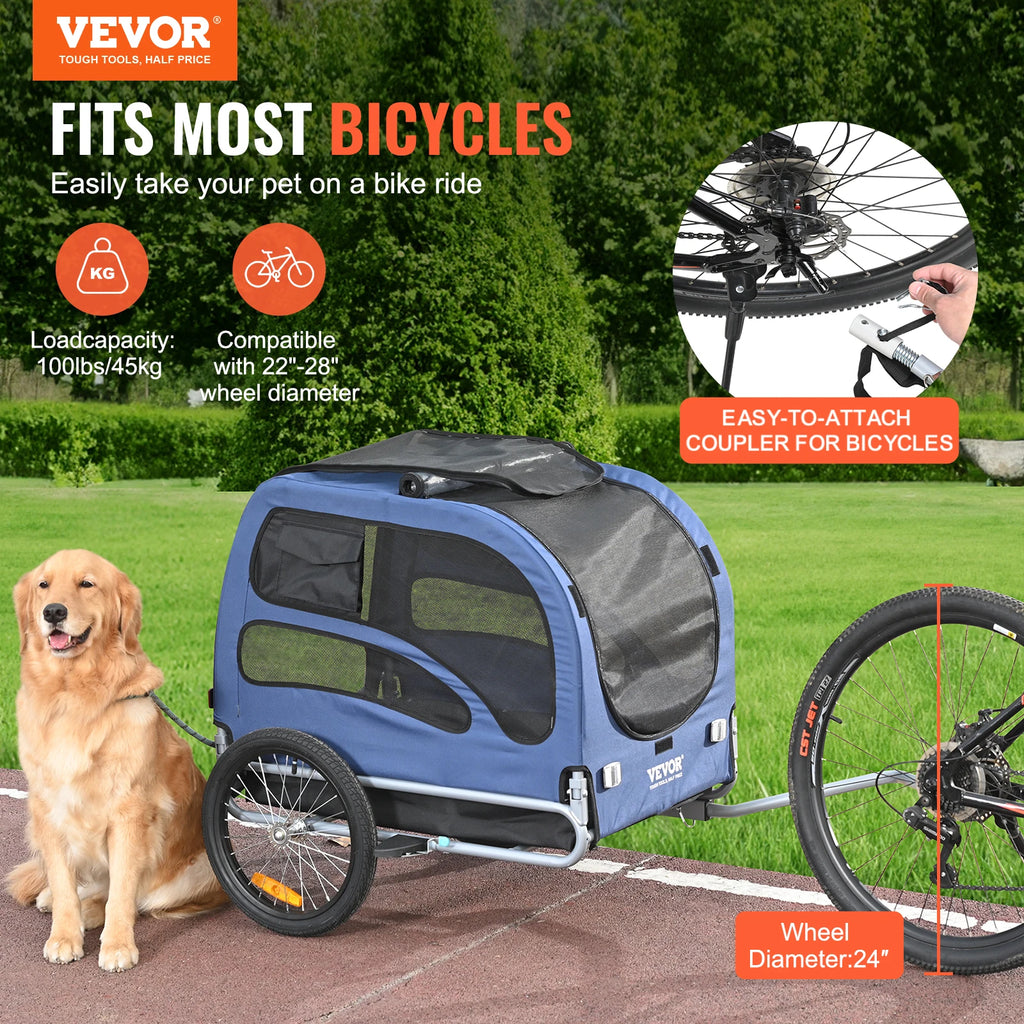 Dog Bike Trailer with Coupler