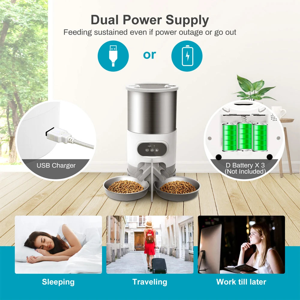 Smart APP Pet Feeder Cat Dog Food Dispenser