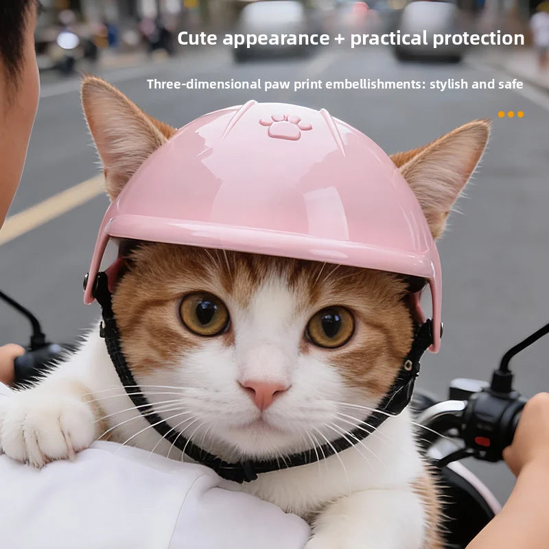 Pet Helmet Pink Dog Cat Motorcycle
