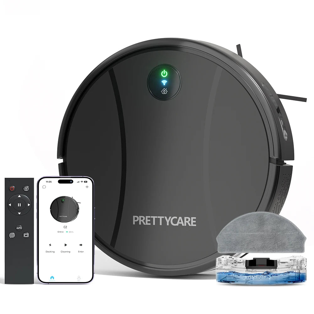PrettyCare C2 Robot Vacuum Cleaner and Floor Mop