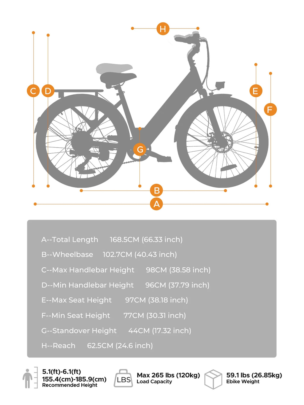 MileCity  26 "Electric Bike for Comuting