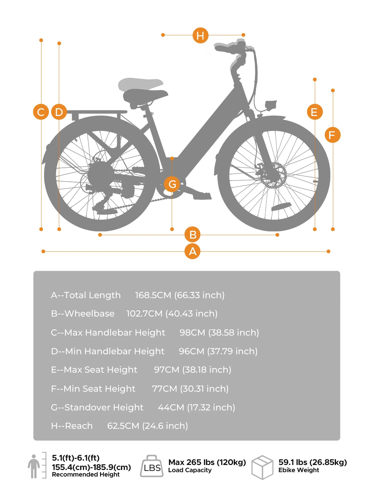 MileCity  26 "Electric Bike for Comuting
